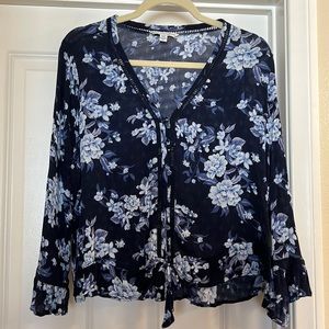 Long Sleeve American Eagle Floral Blouse